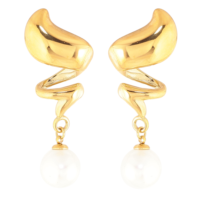 Сережки Нержавіюча сталь пусети "Декоративні підвіски з перлинами" фото №1