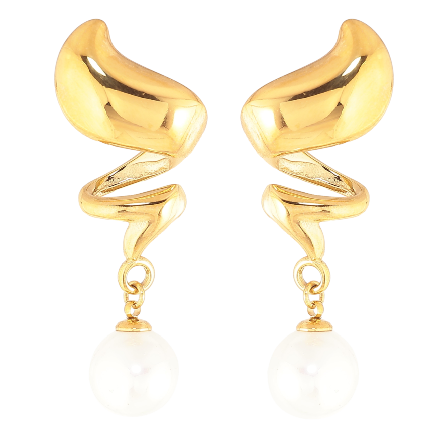 Серьги Нержавеющая сталь пусеты "Декоративные подвески с жемчужинами" фото №1