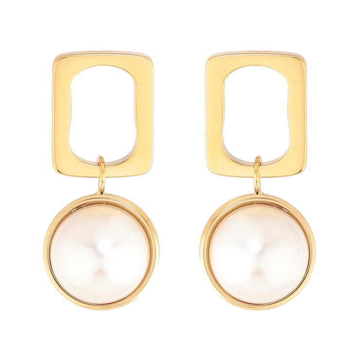 Сережки Нержавіюча сталь пусети "Декоративні підвіски з перлинами" фото №11