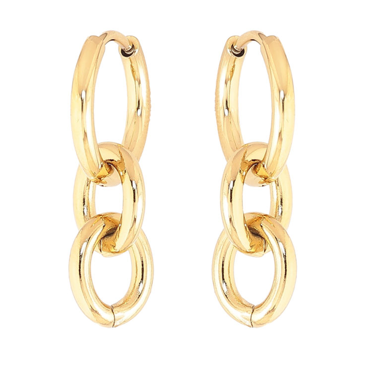 Сережки Нержавіюча сталь підвіски на колечках "Ланцюжки" 2 в 1  фото №22