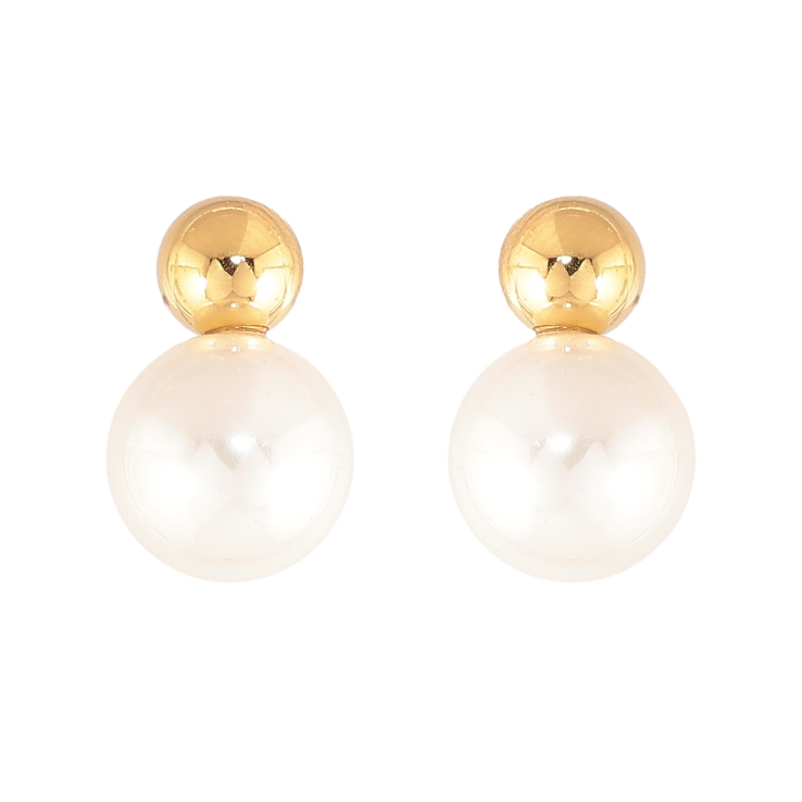 Сережки Нержавіюча сталь пусети "Кульки з перлинами" фото №18