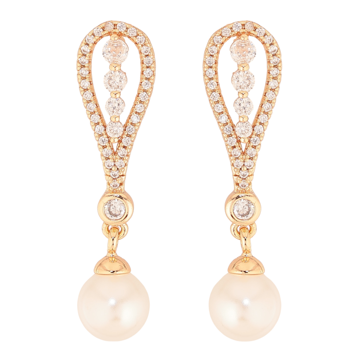 Сережки Xuping M&L колір 18K пусети "Перлинні підвіски" фото №24 Сережки Xuping M&L колір 18K пусети "Перлинні підвіски" фото №24