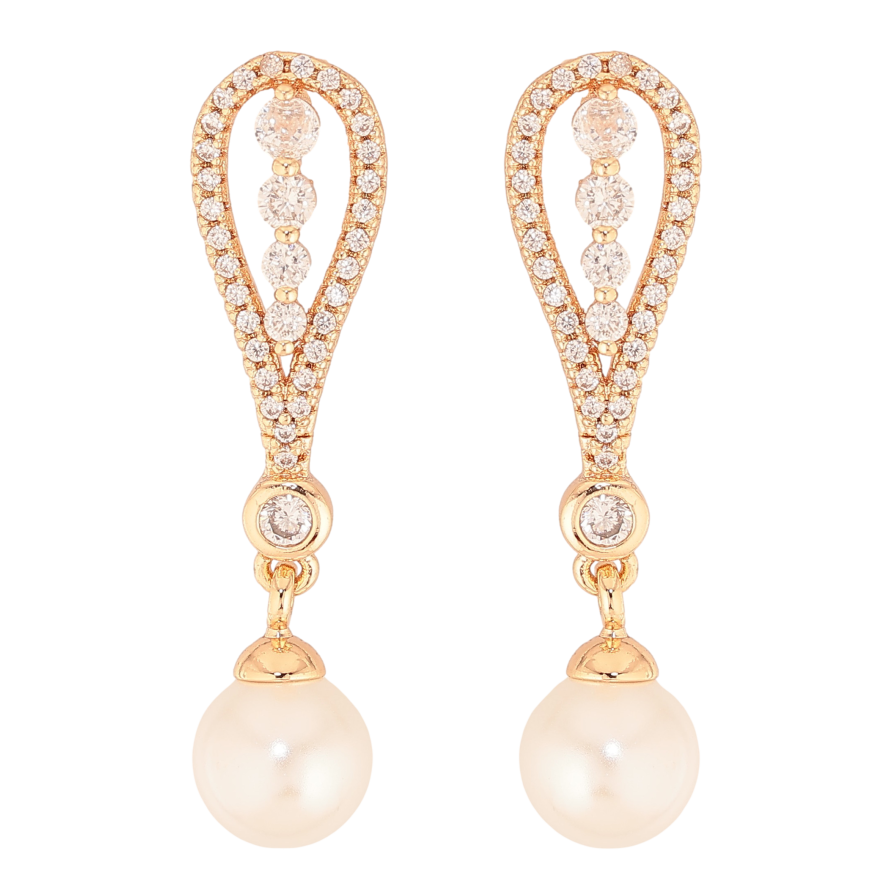 Сережки Xuping M&L колір 18K пусети "Перлинні підвіски" фото №1