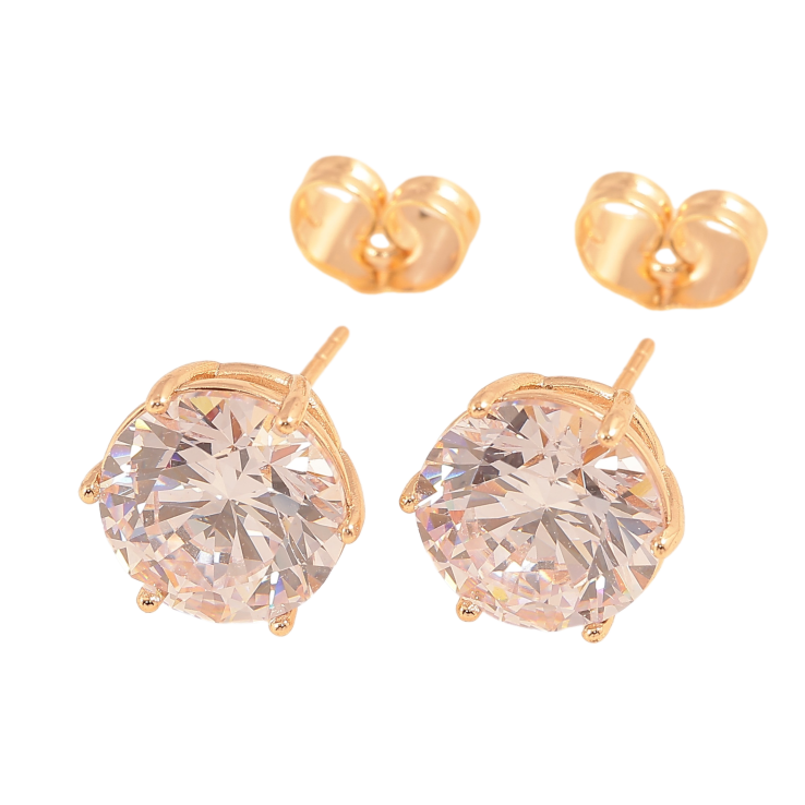 Сережки Xuping M&L колір 18К пусети "Кристали в 6-ти крапановій оправі" ø 10мм фото №19 Сережки Xuping M&L колір 18К пусети "Кристали в 6-ти крапановій оправі" ø 10мм фото №19