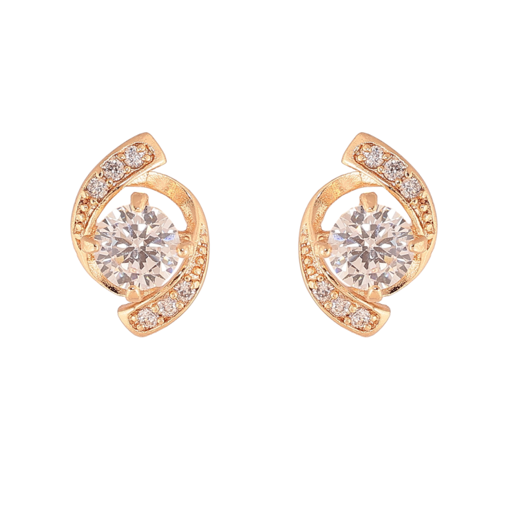 Серьги Xuping M&L цвет 18K пусеты "Декоративный узор с кристаллами" фото №14