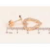 Сережки Xuping M&L колір 18K пусети "Кристальні серця" фото №2