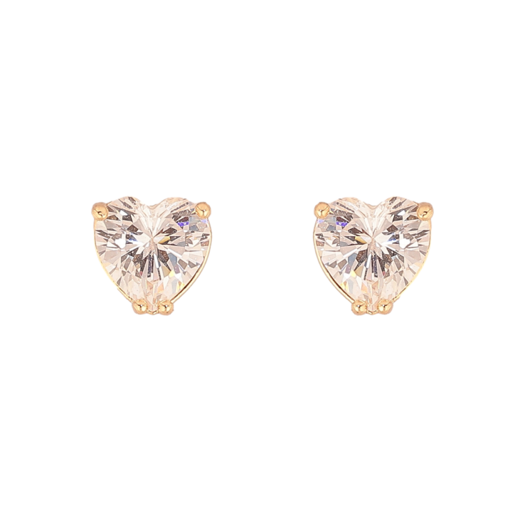 Сережки Xuping M&L колір 18K пусети "Кристальні серця" фото №11