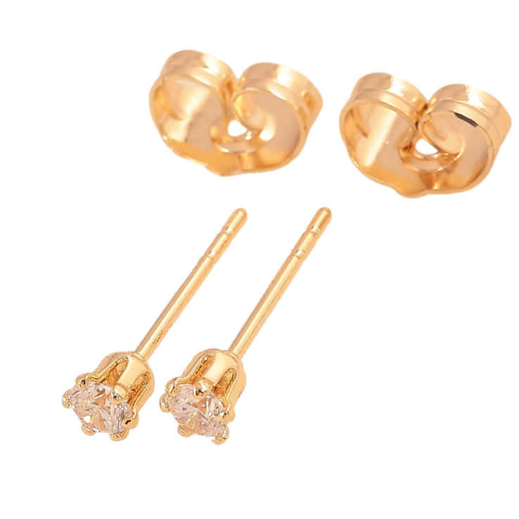 Сережки Xuping M&L колір 18K пусети "Кристали в 6-ти крапановій оправі" ø 3мм фото №21 Сережки Xuping M&L колір 18K пусети "Кристали в 6-ти крапановій оправі" ø 3мм фото №21