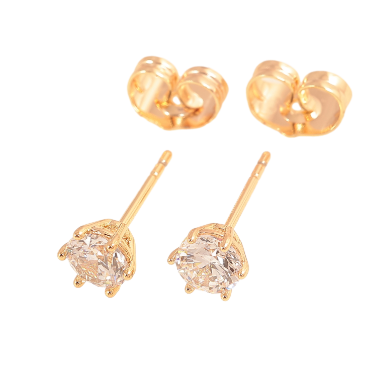 Серьги Xuping M&L цвет 18K пусеты "Кристаллы в 6-ти крапановой оправе" ø 5мм фото №15