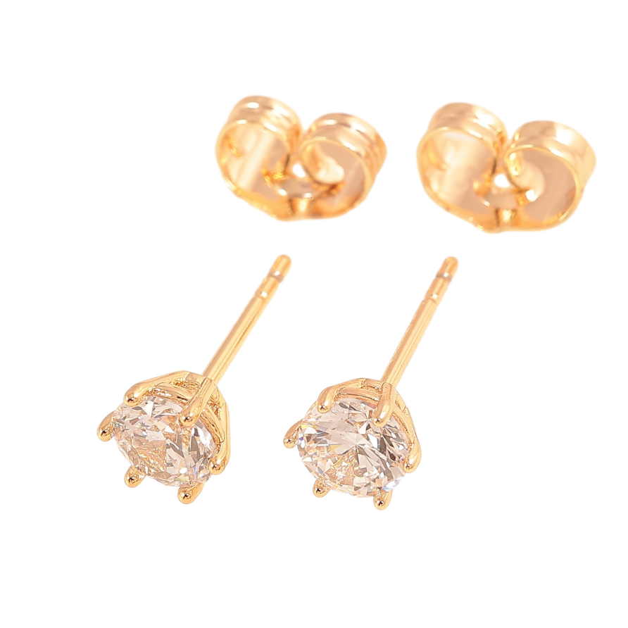 Серьги Xuping M&L цвет 18K пусеты "Кристаллы в 6-ти крапановой оправе" ø 5мм фото №1 Серьги Xuping M&L цвет 18K пусеты "Кристаллы в 6-ти крапановой оправе" ø 5мм фото №1