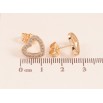 Серьги Xuping M&L цвет 18K пусеты "Сердечки с кристаллами" фото №2 Серьги Xuping M&L цвет 18K пусеты "Сердечки с кристаллами" фото №2