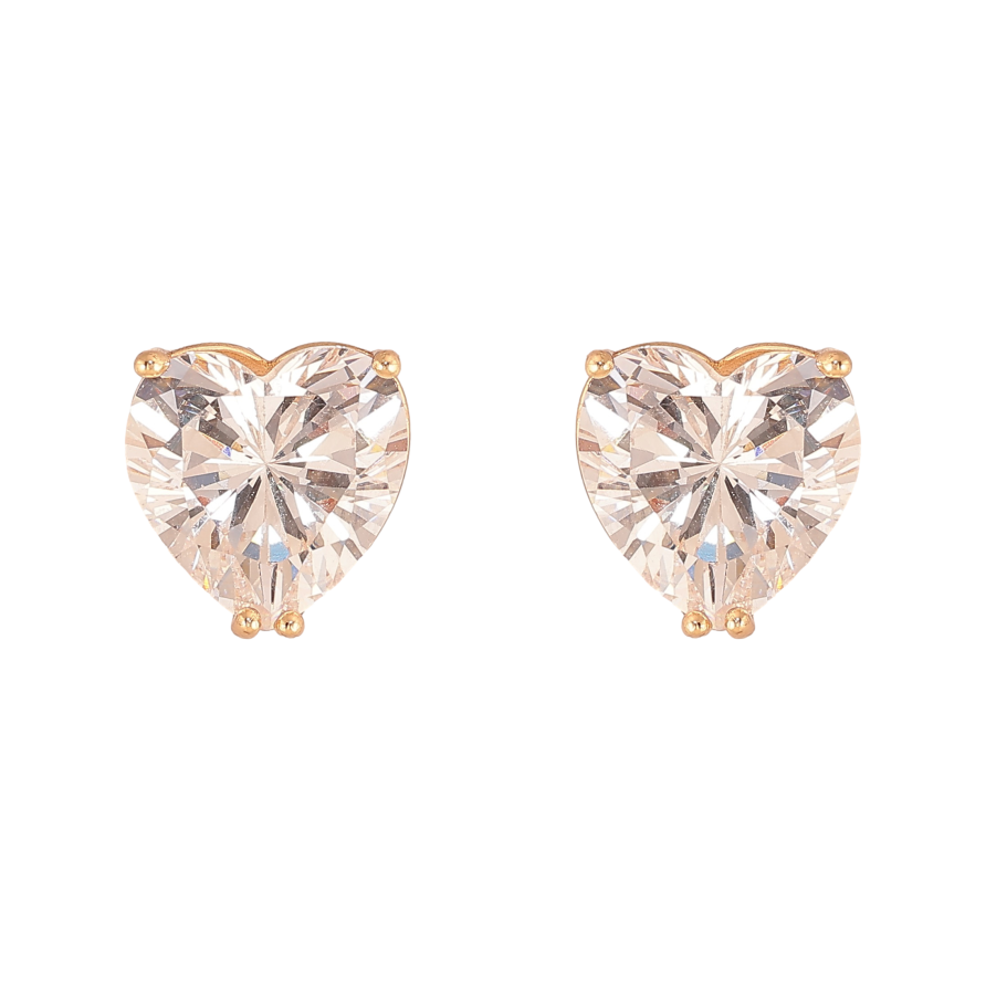 Серьги Xuping M&L цвет 18K пусеты "Кристальные сердечки" 10х10мм фото №1 Серьги Xuping M&L цвет 18K пусеты "Кристальные сердечки" 10х10мм фото №1