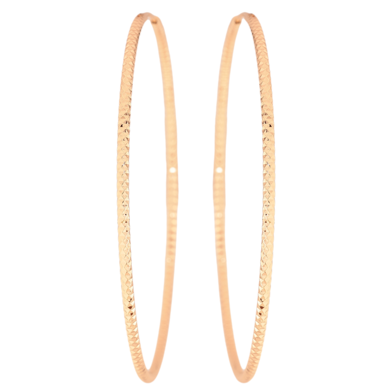 Сережки Xuping M&L колір 18K кільця (конго) "Декоративний візерунок" ø 7см фото №1 Сережки Xuping M&L колір 18K кільця (конго) "Декоративний візерунок" ø 7см фото №1