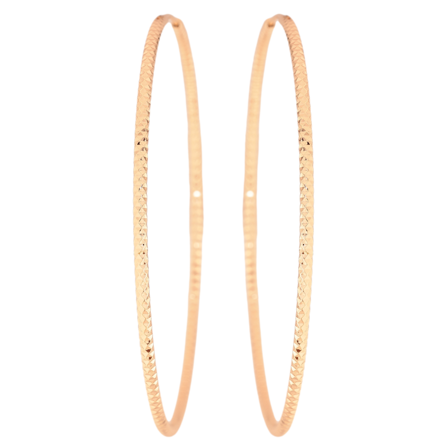 Сережки Xuping M&L колір 18K кільця (конго) "Декоративний візерунок" ø 7см фото №1 Сережки Xuping M&L колір 18K кільця (конго) "Декоративний візерунок" ø 7см фото №1