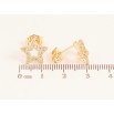 Серьги Xuping M&L цвет 18K пусеты "Звезды с кристаллами" фото №2
