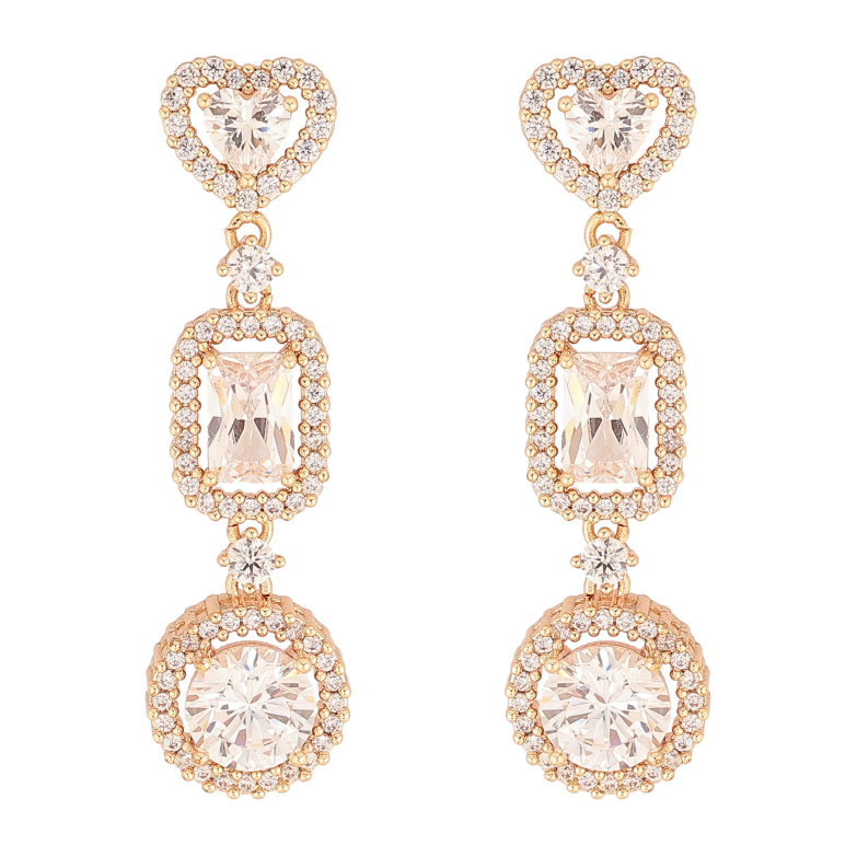 Сережки Xuping M&L колір 18K пусети "Кристальні підвіски" фото №21