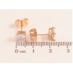 Серьги Xuping M&L цвет 18K пусеты "Кристаллы" 5х5мм фото №2