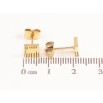 Сережки Xuping TTM Stainless Steel колір 14К пусети квадрати 6х6мм фото №2