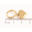 Сережки Xuping TTM Stainless Steel колір 14К підвіски на колечках сердечка фото №2