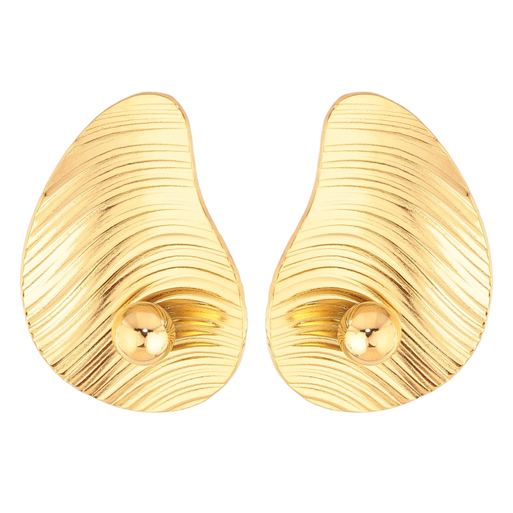 Сережки Xuping TTM Stainless Steel колір 14К пусети "Декоративний візерунок" фото №14 Сережки Xuping TTM Stainless Steel колір 14К пусети "Декоративний візерунок" фото №14