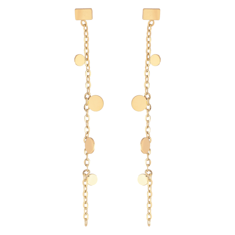 Сережки Xuping TTM Stainless Steel колір 14К пусети "Декоративні підвіски" фото №3