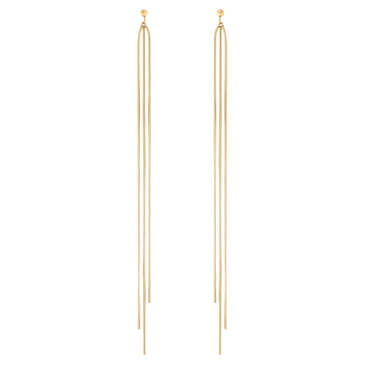 Сережки Xuping TTM Stainless Steel колір 14К пусети підвіски з ланцюжків фото №25