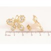 Сережки Xuping колір Позолота 14K пусети "Метелики з кристалами" фото №2