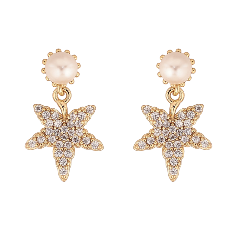 Сережки Xuping колір Позолота 14K пусети "Листочки" фото №7