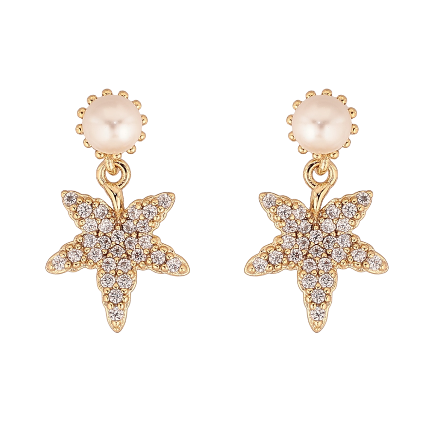 Сережки Xuping колір Позолота 14K пусети "Листочки" фото №1