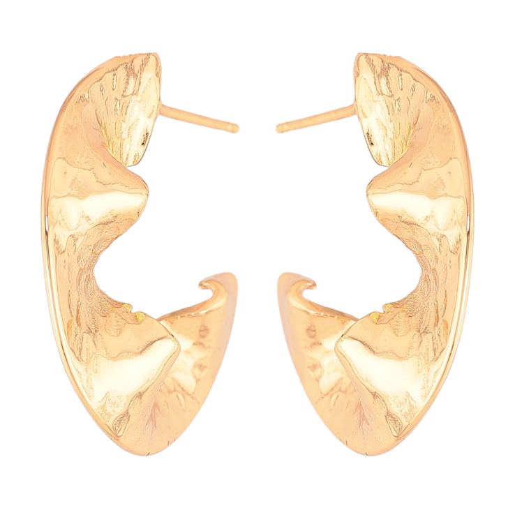 Сережки Xuping колір Позолота 18К пусети "Декоративні дуги" фото №2