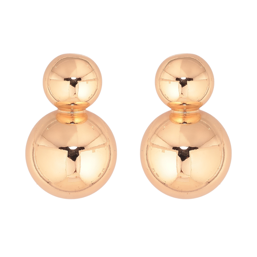 Серьги Xuping цвет Позолота 18К пусеты "Шарики" фото №1