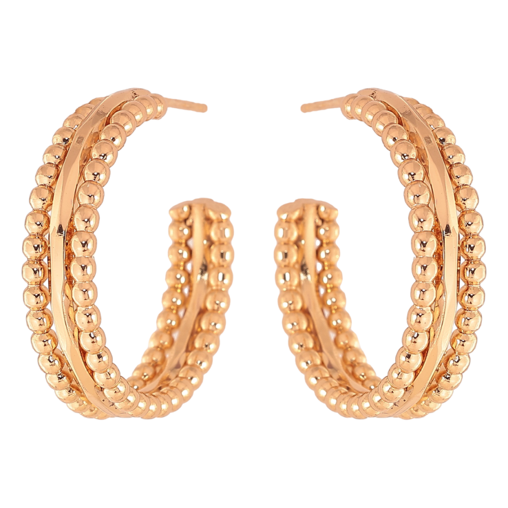 Серьги Xuping цвет Позолота 18К пусеты "Декоративный узор" фото №14