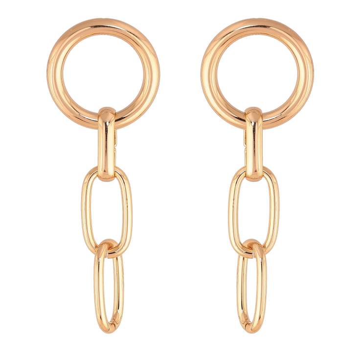 Серьги Xuping цвет Позолота 18К пусеты "Подвески цепочки" фото №14