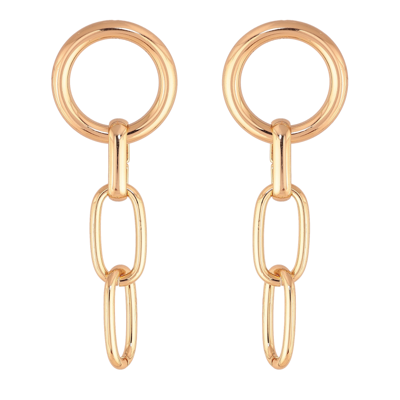 Сережки Xuping колір Позолота 18К пусети "Підвіски ланцюжки" фото №1