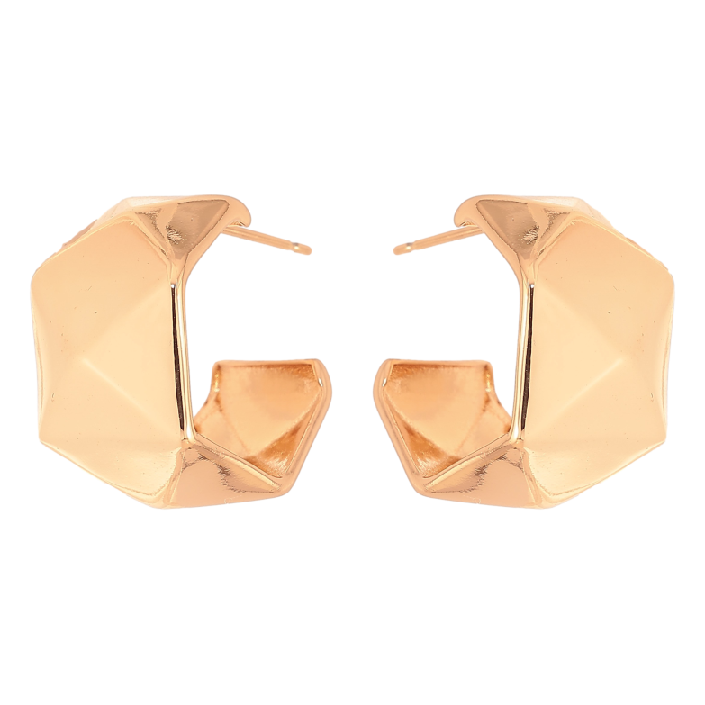 Сережки Xuping колір Позолота 18К пусети "Широкі дуги" фото №1