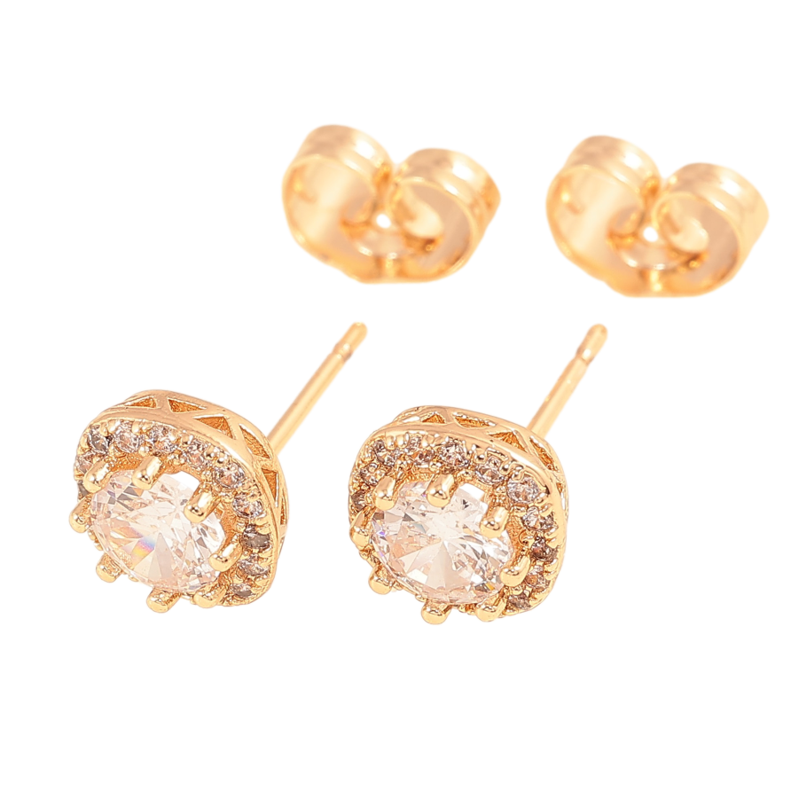 Сережки Xuping колір Позолота 18К пусети "Інкрустація кристалами" фото №1