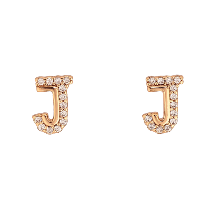 Сережки Xuping колір Позолота 18К пусети "Літера J" фото №19