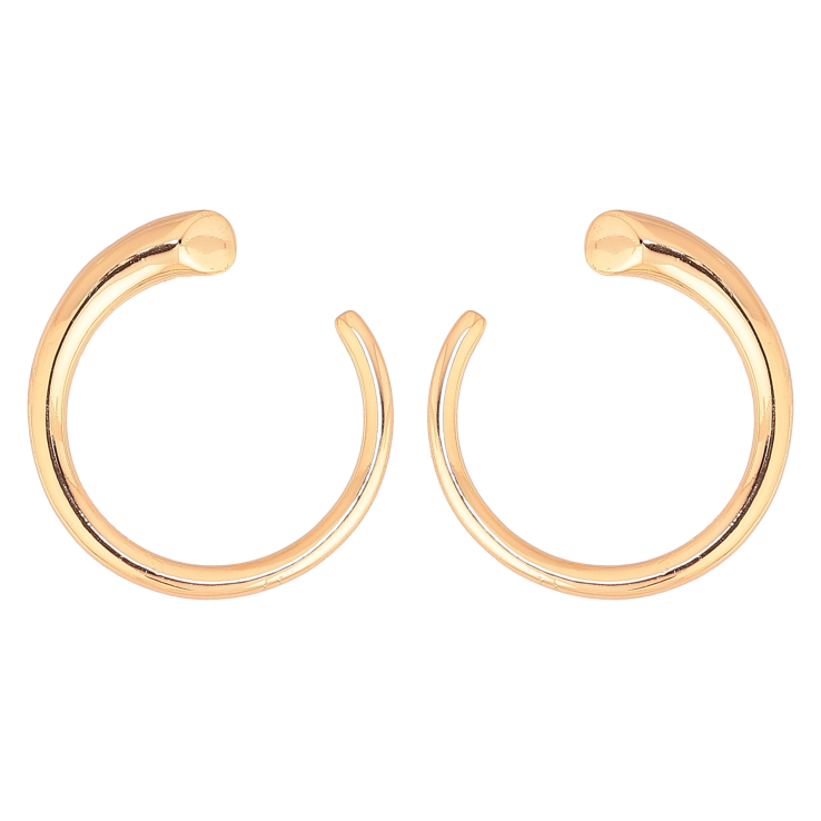 Сережки Xuping колір Позолота 18К пусети "Півкільця" фото №21 Сережки Xuping колір Позолота 18К пусети "Півкільця" фото №21