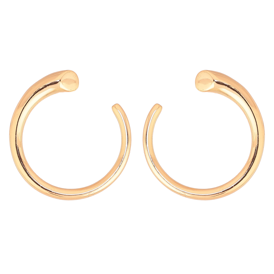 Сережки Xuping колір Позолота 18К пусети "Півкільця" фото №1