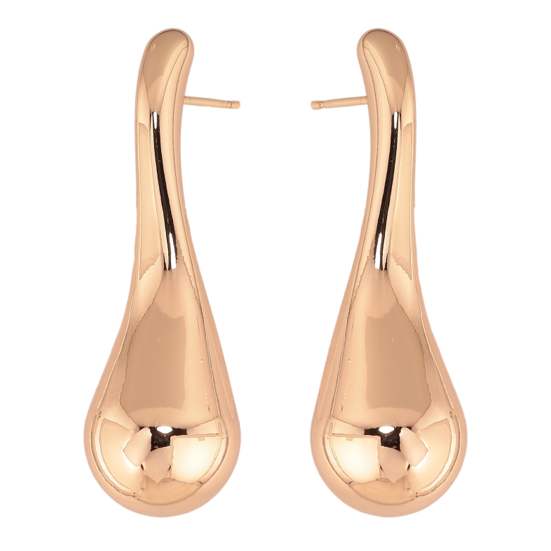 Сережки Xuping колір Позолота 18К пусети "Об'ємні крапельки фото №2