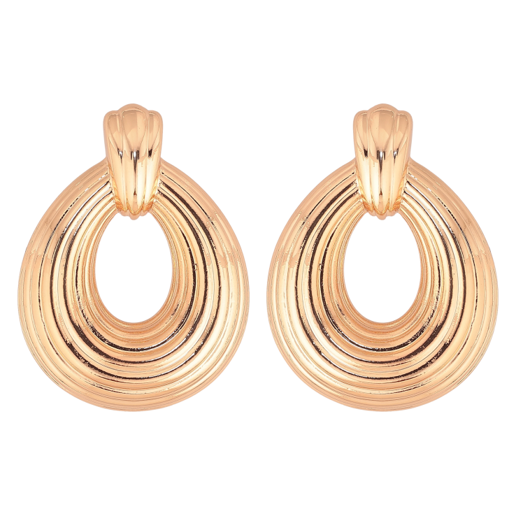 Серьги Xuping цвет Позолота 18К пусеты "Объемные" фото №6