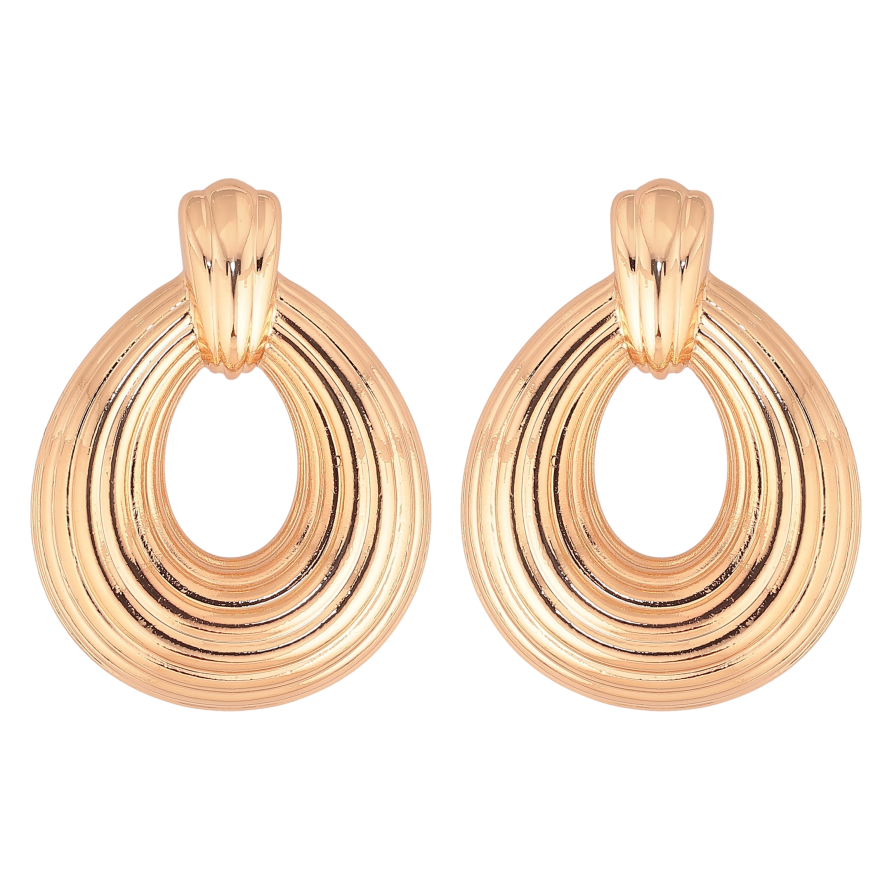 Серьги Xuping цвет Позолота 18К пусеты "Объемные" фото №1