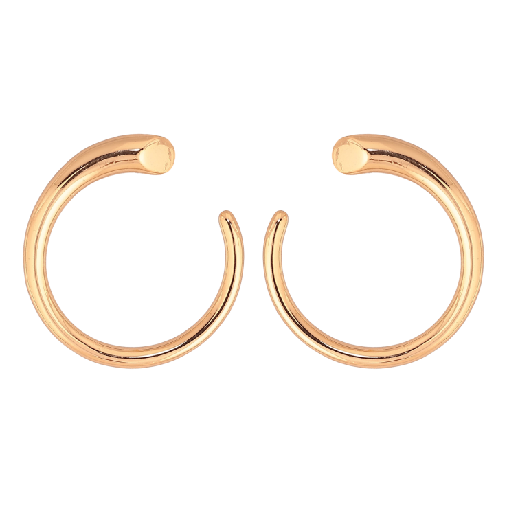 Серьги Xuping цвет Позолота 18К пусеты "Полукольца" фото №20