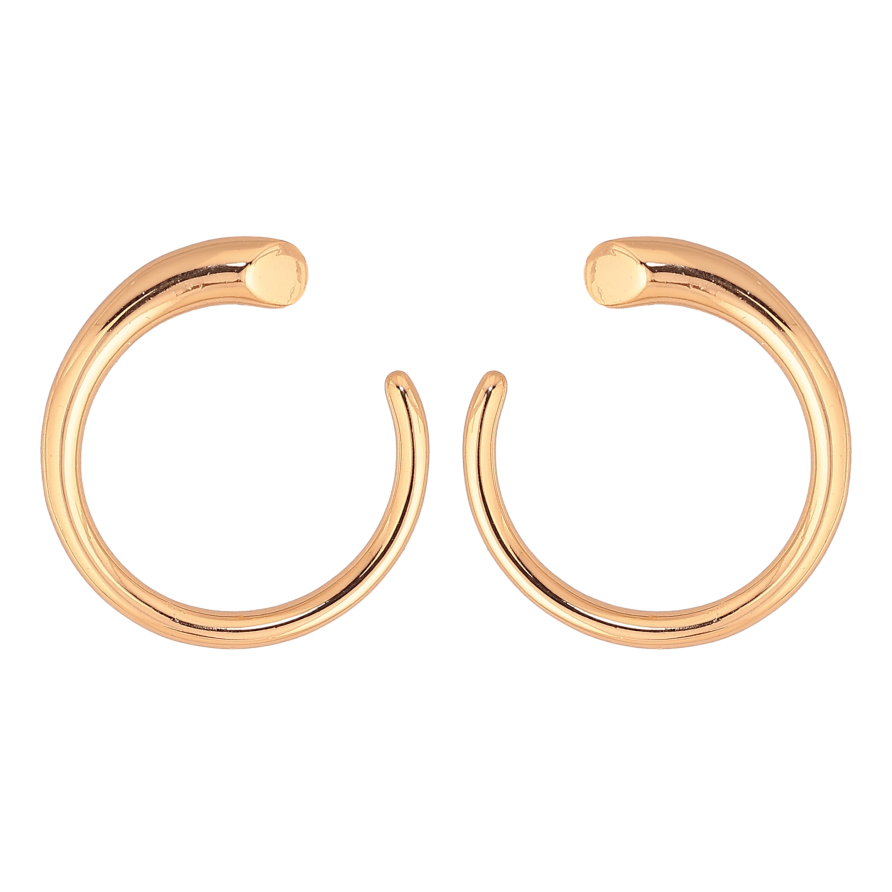 Серьги Xuping цвет Позолота 18К пусеты "Полукольца" фото №1