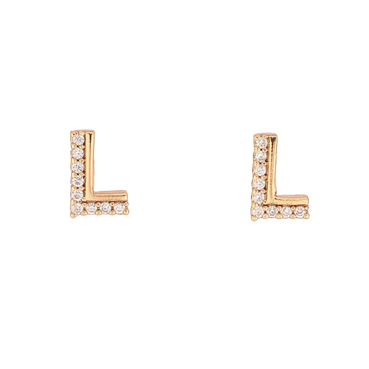 Сережки Xuping колір Позолота 18К пусети "Літера L" фото №23