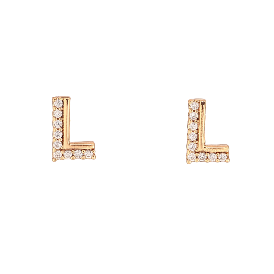 Серьги Xuping цвет Позолота 18К пусеты "Буква L" фото №1