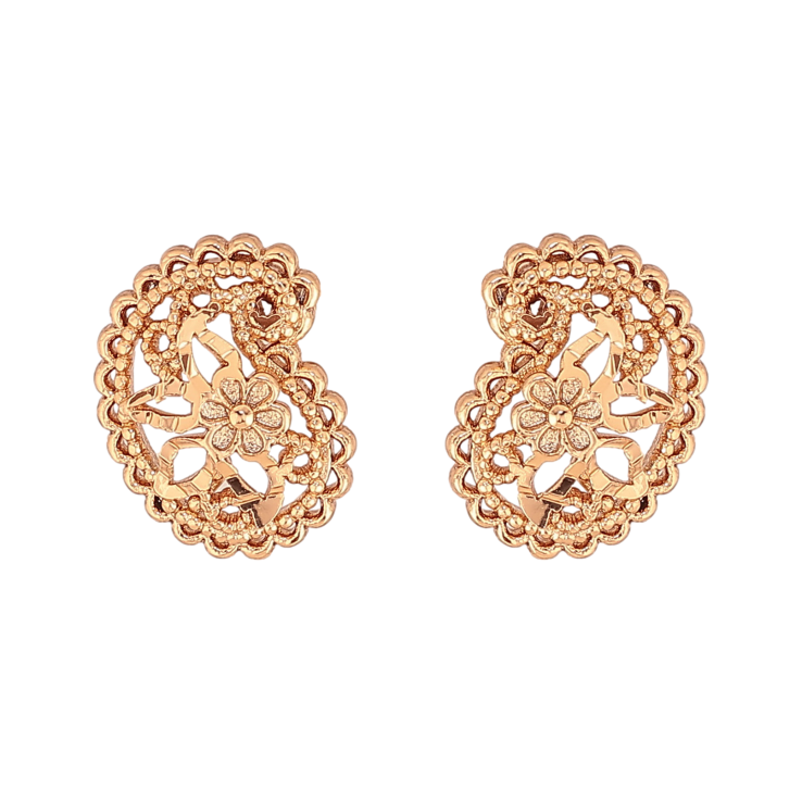 Серьги Xuping цвет Позолота 18К пусеты "Декоративный узор" фото №11