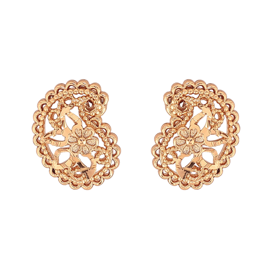 Серьги Xuping цвет Позолота 18К пусеты "Декоративный узор" фото №1