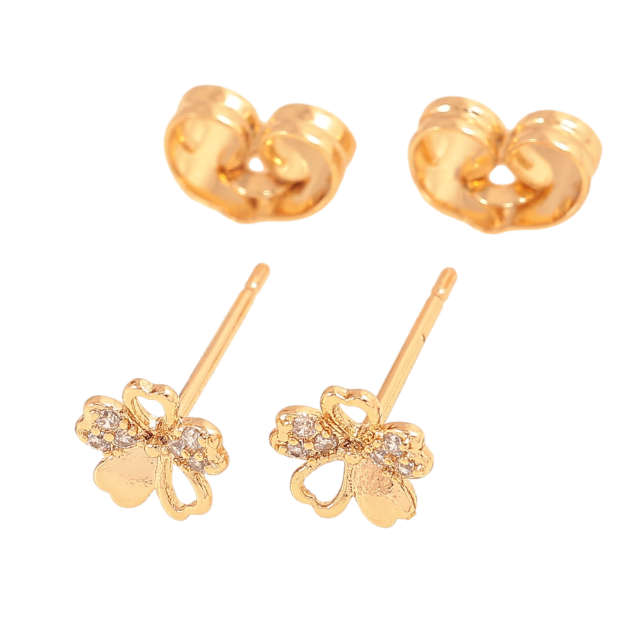 Серьги Xuping цвет Позолота 18К пусеты "Цветочки с кристаллами" фото №1 Серьги Xuping цвет Позолота 18К пусеты "Цветочки с кристаллами" фото №1