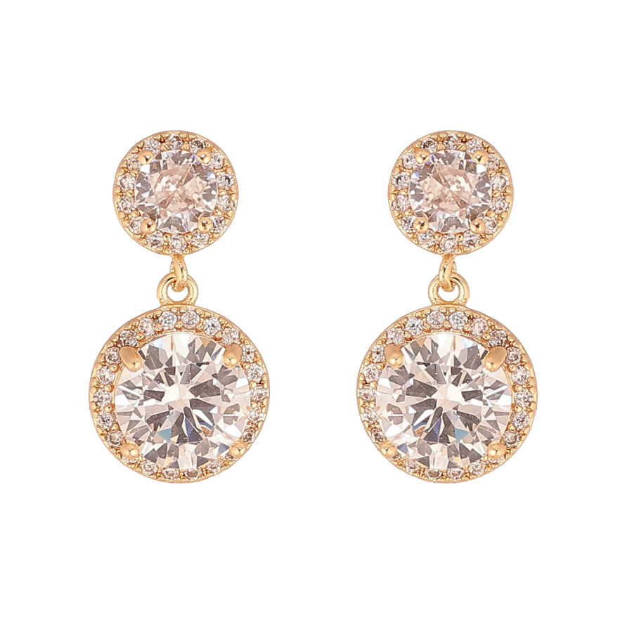 Серьги Xuping цвет Позолота 18К пусеты "Кристальные подвески" фото №1 Серьги Xuping цвет Позолота 18К пусеты "Кристальные подвески" фото №1